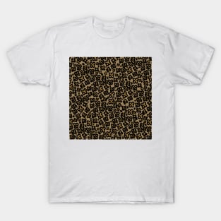 Shamrock Shaped Leopard Print in Natural Colors T-Shirt